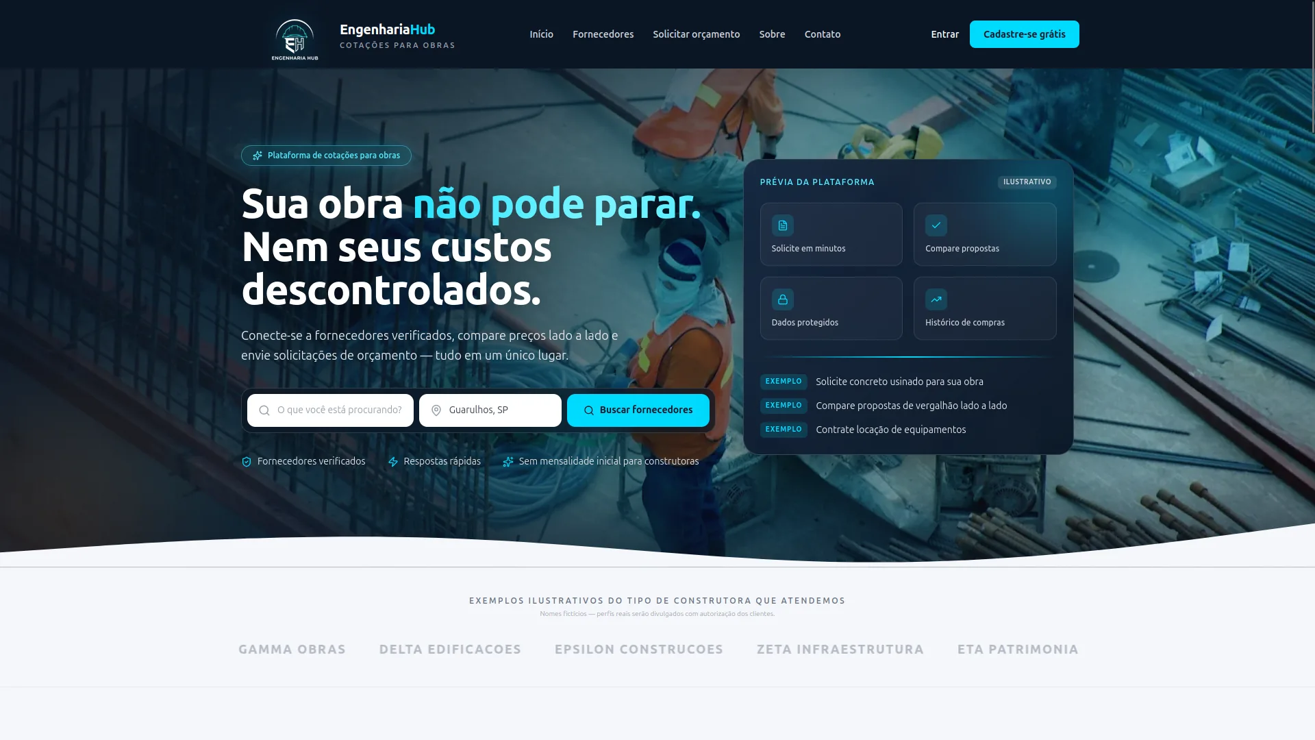 Preview do EngenhariaHub